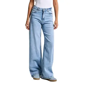 High Waist Refined Wide Leg Jeans for Women It's Basic image-0