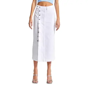 Jeansrock Damen It's Basic Maxi image-0