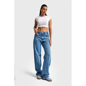 Hoge taille loose jeans voor dames It's Basic Sofia image-1