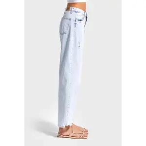 Hochtaillierte Relaxed Jeans mit feiner Kante Damen It's Basic image-3