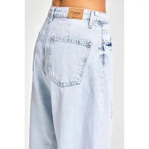 Hochtaillierte Relaxed Jeans mit feiner Kante Damen It's Basic image-4