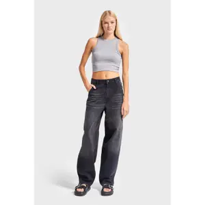 Women's Mid-Rise Straight Jeans It's Basic Nora Skater image-1