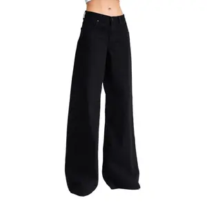 Jeans Palazzo Weite Beine mit hoher Taille Damen It's Basic image-0