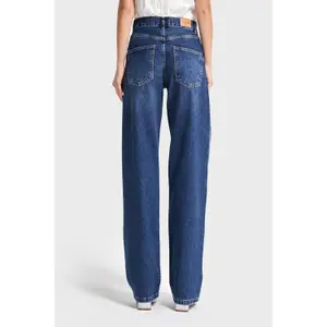 Hoch sitzende lockere Jeans für Frauen It's Basic Rhinestone image-2