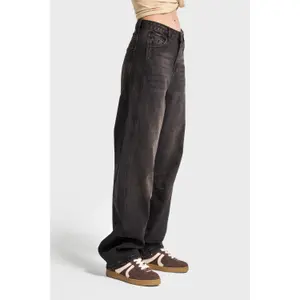 Baggy Tapered Jeans mit mittlerer Taille Damen It's Basic image-3