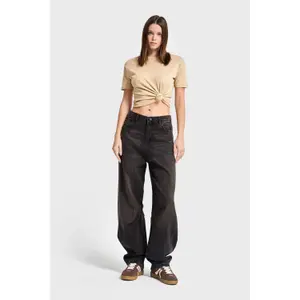 Baggy Tapered Jeans mit mittlerer Taille Damen It's Basic image-1