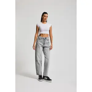 Jeans Relaxed vita media donna It's Basic June image-1