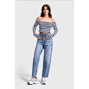Jeans Relaxed vita media donna It's Basic June image-1