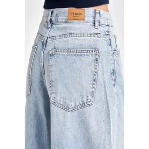 Mid-Rise Palazzo Jeans Women It's Basic Elena image-4