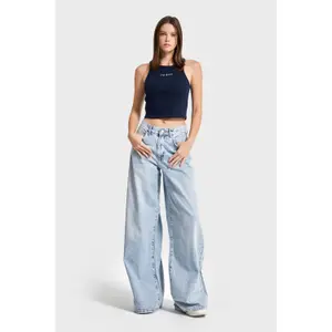 Mid-Rise Palazzo Jeans Women It's Basic Elena image-1