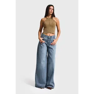 Mid-Rise Palazzo Jeans Women It's Basic Elena image-1