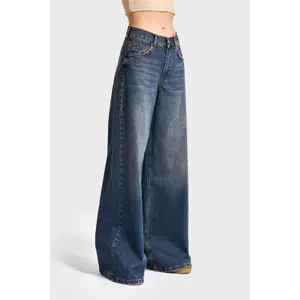 Mid-Rise Palazzo Jeans Women It's Basic Elena image-3
