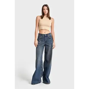 Mid-Rise Palazzo Jeans Women It's Basic Elena image-1