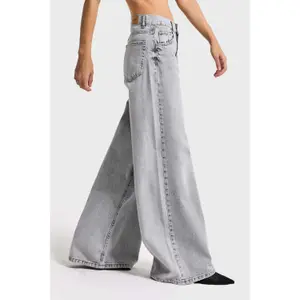Mid-Rise Palazzo Jeans Women It's Basic Elena image-3