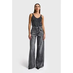 Mid-Rise Palazzo Jeans Women It's Basic Elena image-1