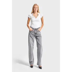 Jeans Relaxed Mittel taille Damen It's Basic image-1