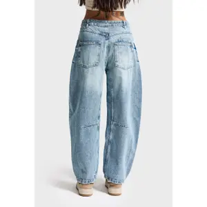 Jeans Wide Leg cintura média algodão rígido mulher It's Basic image-2