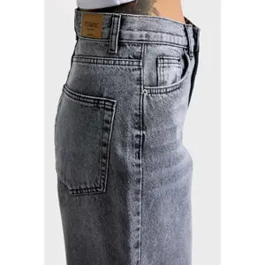 Jeans Wide Leg wysoki stan damskie It's Basic Ivy Skater image-4