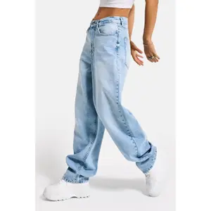 Jeans Wide Leg wysoki stan damskie It's Basic Ivy Skater image-2