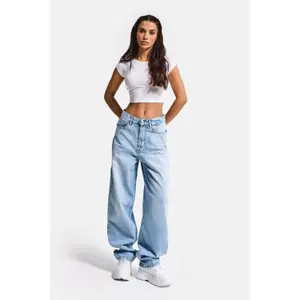 Jeans Wide Leg wysoki stan damskie It's Basic Ivy Skater image-1