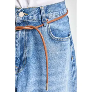Jeans Loose vita media denim donna It's Basic image-4