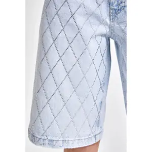 Women's denim shorts It's Basic Rhinestone image-4