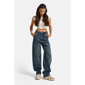 Modern Mid-Rise Straight Jeans Women It's Basic Skater image-1