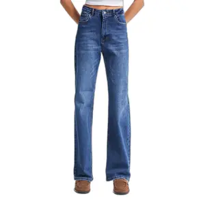 Jeans Straight Klassik mit mittlerer Taille für Damen It's Basic image-0