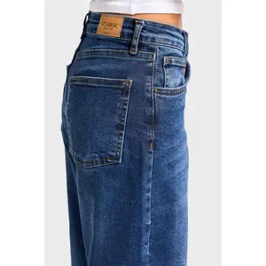 Jeans Straight Klassik mit mittlerer Taille für Damen It's Basic image-4