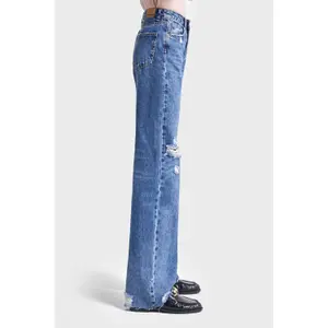 Klassische Gerade Jeans mit mittlerer Taille vielseitig denim Damen It's Basic image-3