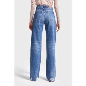 Klassische Gerade Jeans mit mittlerer Taille vielseitig denim Damen It's Basic image-2