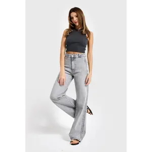Jeans Loose mit mittelhoher Taille aus steifem Baumwollmaterial für Frauen It's Basic image-1