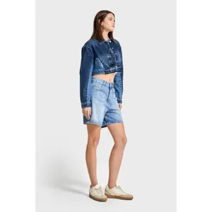 Women's short denim jacket It's Basic image-3