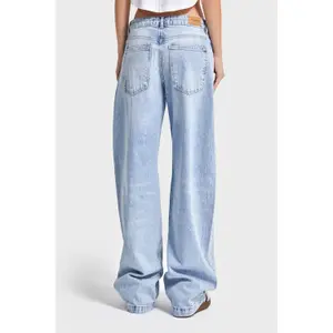 Jeans Baggy Tapered med moderna detaljer midjade dam It's Basic image-2