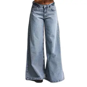 Hochbundjeans Palazzo Damen It's Basic Elephant image-0