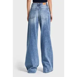 Hochwertige Damen High-Waist Palazzo Wide Leg Jeans It's Basic image-2