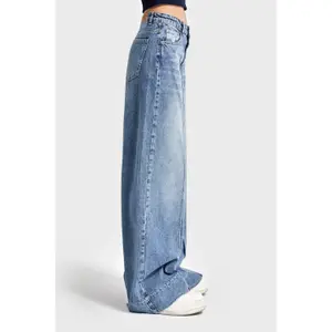 Hochwertige Damen High-Waist Palazzo Wide Leg Jeans It's Basic image-3