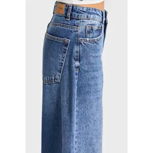 Hochbund Weite Beinform Jeans Damen It's Basic Skater image-4
