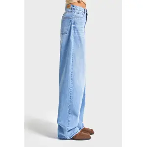 Hochbund Weite Beinform Jeans Damen It's Basic Skater image-3