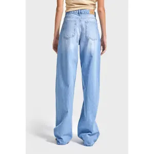 Hochbund Weite Beinform Jeans Damen It's Basic Skater image-2