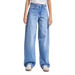 Hochbund Weite Beinform Jeans Damen It's Basic Skater image-0