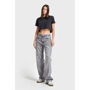 Hoch sitzende lockere Jeans für Frauen It's Basic image-1