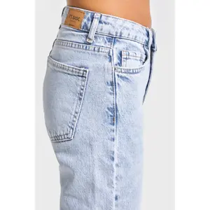 High-Waisted Refined Straight Jeans Women It's Basic image-4