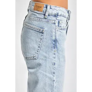 High-Waisted Refined Straight Jeans Women It's Basic image-4