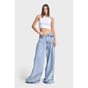 High-Waisted Relaxed Wide Leg Jeans Women It's Basic image-1