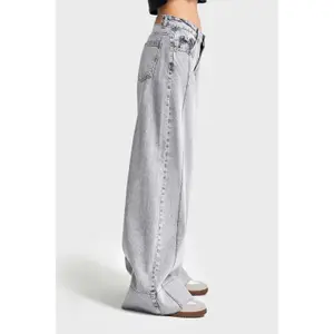 High Waisted Wide Leg Palazzo Jeans Women It's Basic image-3