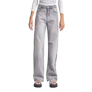High-Waisted Straight Jeans Women It's Basic image-0