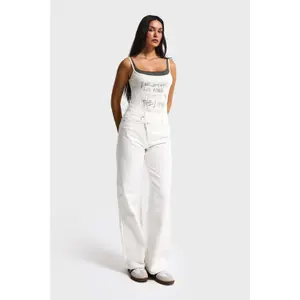 Timeless High-Waisted Straight Jeans Women's Rigid Cotton It's Basic image-1