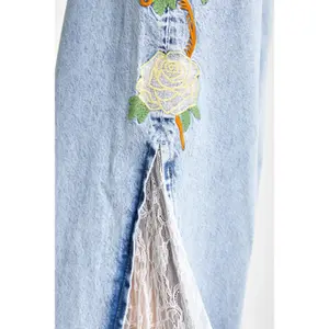 Palazzo Jeans Weite Beine Fließend Hohe Taille Damen It's Basic image-4