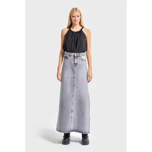 Saia de ganga feminina It's Basic Maxi image-4